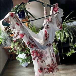 Rue21 Floral Print Dress with Ruffles